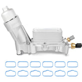 LOREADA front view oil cooler housing showing durable aluminum construction and leak resistance