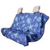 LoyaGour front view of conch shells starfish patterned bench cover protecting seat