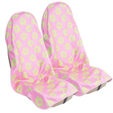LoyaGour front packaging showing floral pink towel protector, protects seats