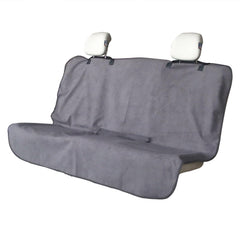 LoyaGour front view showing grey towel surface and neat coverage benefit