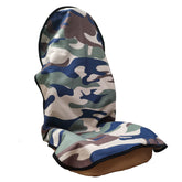 LoyaGour front seat cover full view showing camouflage pattern and complete coverage