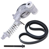 Lqito front assembly packaged kit showing tensioner and belt, clear fitment benefit
