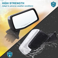 Lqito mirror mounted on Chevrolet Silverado 1500 showing plug-and-play installation benefit