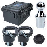Lrichy front view of closed case showing compact storage and easy transport