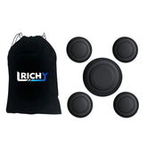 Lrichy front view showing kit packaging and durable rubber caps benefit protection