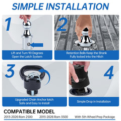 Lrichy cast steel safety-chain anchors close detail showing durable finish
