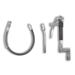 LUBEFLEX flexible spout close-up with spring reinforcement for kink resistance and reach