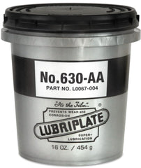 Lubriplate 630‑AA tub front view showing label, durable packaging for easy identification