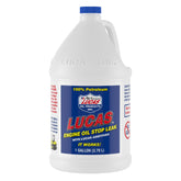 Lucas Oil front view of one-gallon bottle showing product and benefit of leak reduction