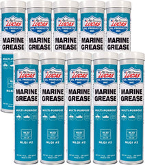 Lucas Oil marine grease cartridge front label showing product and corrosion protection