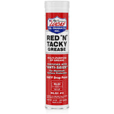 Lucas Oil Red N Tacky front packaging showing ten 14 oz cartridges and clear labeling