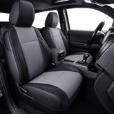 LUCKYMAN CLUB front seat covers front view showing custom fit and clean appearance