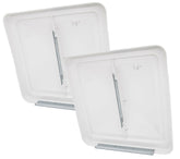 LuckySlycyc front view 14-inch vent cover showing clean fit and weather protection