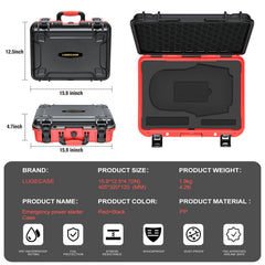 LUGECASE case interior storing UltraSafe cables and clamps to prevent tangles