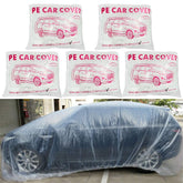 LuliKa front view clear car cover showing full-size protection benefit