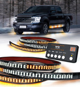 LUMENIX front view of 70-inch strobe strip showing full-length visibility