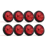 Lumvraneo front view red marker light showing clear lens and uniform glow for safer visibility