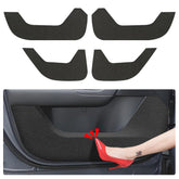 LUNQIN front view of matte black door pad showing clean fit and protection