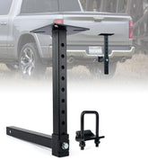 Lupar front view of hitch vise plate showing stable mounting and vehicle compatibility