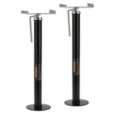 LUSHIH front view of both stabilizer jacks showing hardware and finish for secure support