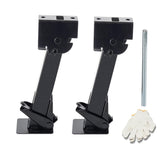 LUSHIH front view of both stabilizer jacks mounted showing durable finish and stability