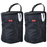 Lusso Gear front view hanging trash can showing compact profile and tidy look