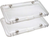Luxe Shield front packaging showing two covers and screws for fast install
