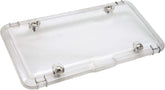Luxe Shield front cover on license plate showing crystal-clear visibility benefit