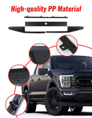LUXEMOTO tailgate cap next to ruler showing dimensions for correct fit