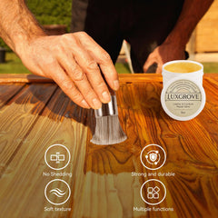 LUXGROVE ergonomic handle detail highlighting comfortable grip for extended polishing