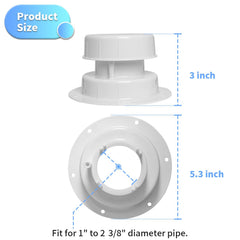 luxlead cap snapped on vent pipe in use keeping odors and pests out