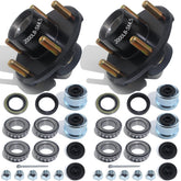 LUXTRKSTO hub kit front assembly showing stamped hub and bolt pattern for fast replacement