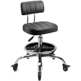 LWADALN front view of mechanic stool showing compact workshop-ready design and mobility