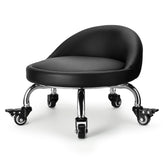 LWADALN front view of low rolling stool showing compact mobility and comfort