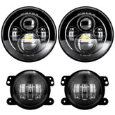 LX-LIGHT 7-inch headlight front view showing crisp beam and durable housing