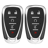 LYFUCESS front view of both replacement key fobs showing button layout and fit