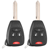 LYFUCESS front view of two key fobs showing compatible layout and easy replacement
