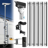 Lymorexan Starlink Mini front mounted on RV ladder showing elevated signal benefit