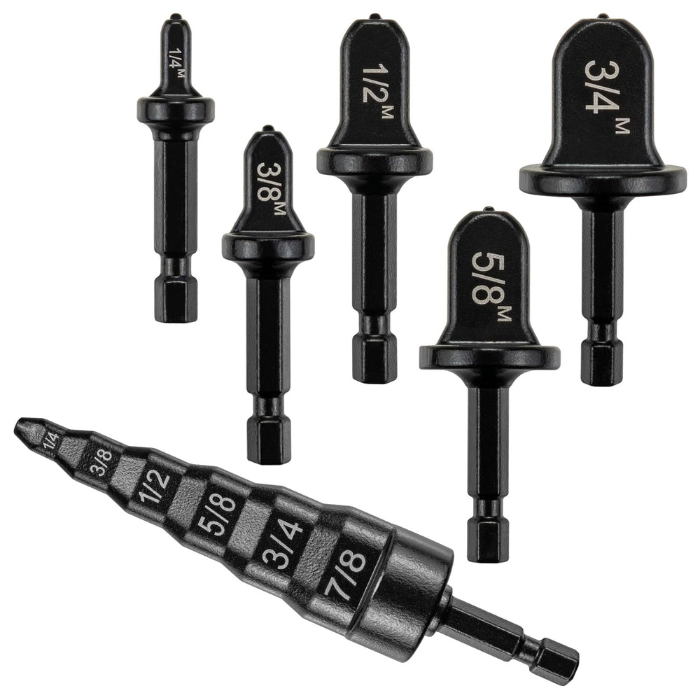 LYNCSEDAR front kit layout showing all five bits and swage tool for versatile repairs