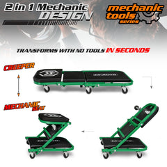M-AUTO close-up of polyurethane swivel caster wheels for smooth maneuvering