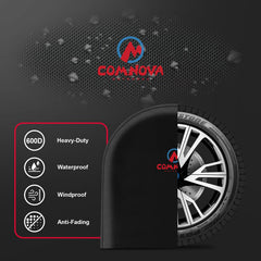M COMNOVA OUTDOORS elastic hem and hook detail demonstrating secure wind resistant fastening