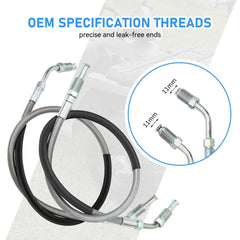 M MATI hose fitting detail showing factory-style connector for secure seal