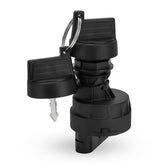 M MATI front view of ignition switch showing neat key slot for reliable control