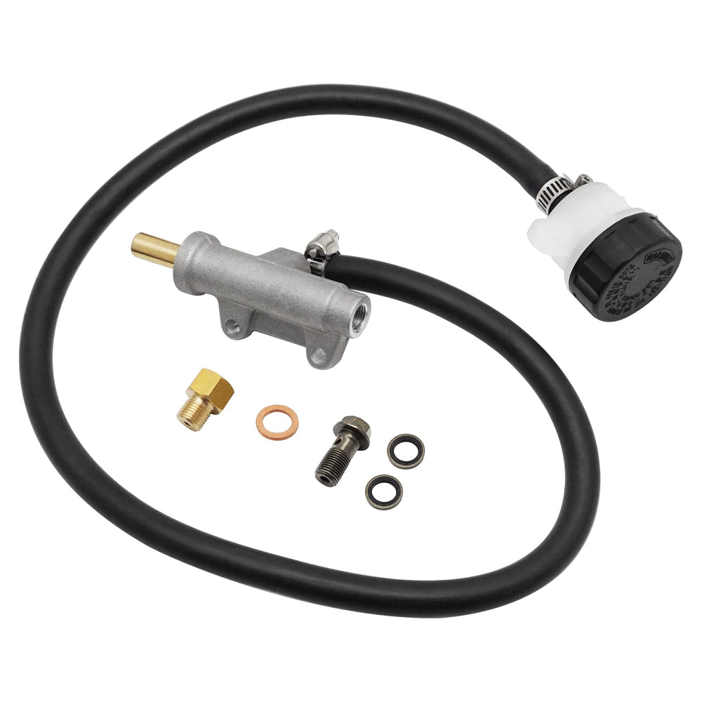 M MATI rear master cylinder front view showing complete assembly and reliable fit