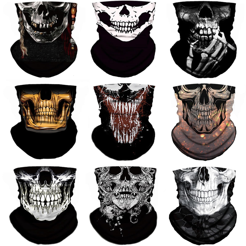 M-YOUNG front packaging showing nine skull gaiters and set benefit