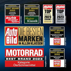 MAATSEN Liquii Moly Pro-Line next to a 500 ml scale for size reference and dosing clarity