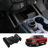 Mabett console tray front view showing neat organization and quick access