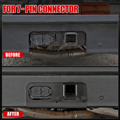 Mabett mounted cover with hitch in frame showing protection and tidy rear bumper