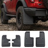 Mabett front mud flap packaging showing fit and branding, protects Bronco finish