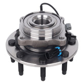 MACEL front hub assembly front view showing flange and lug holes for accurate fit